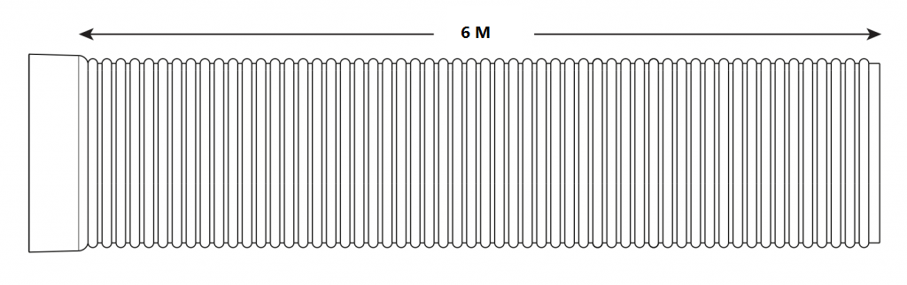 Useful length of Saadat Tawan Baspar Company's double wall corrugated pipe is 6 meters. 