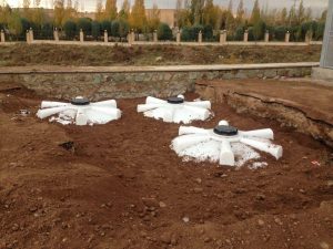 نصب مخزن پلی اتیلن به صورت دفنی